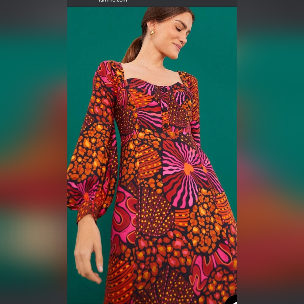 Farm Rio Leopard Hearts Mini Dress